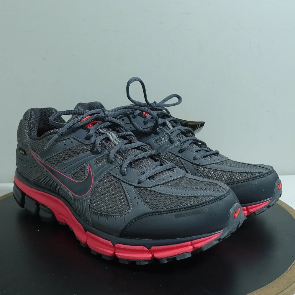 Nike Air Pegasus 27 GTX Women‎ US 12 Trail Running Shoes Waterproof Gray Red NEW